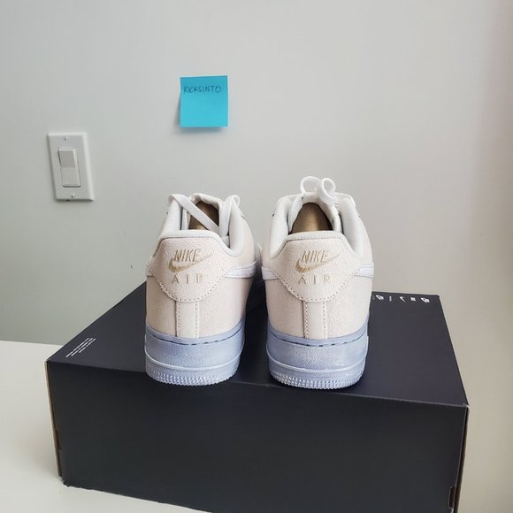 Nike Air Force 1 Low '07 LV8 EMB Summit White Blue Whisper - Picture 3 of 5